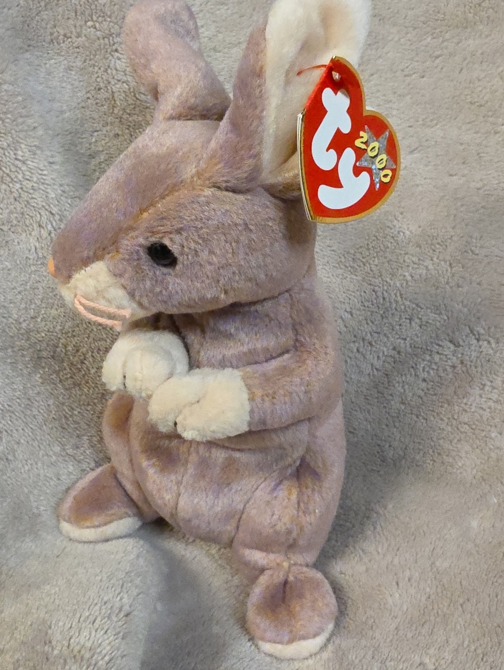 Ty Lavender and Cream Plush Bunny Small Toy